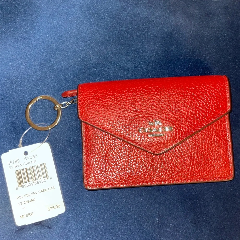 Coach Red Leather Wallet - Picture 2 of 7